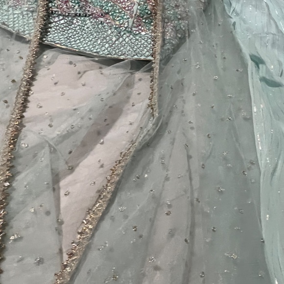 Sangeet / Wedding / Party wear Mirror work fancy jacket suit - Picture 15 of 15